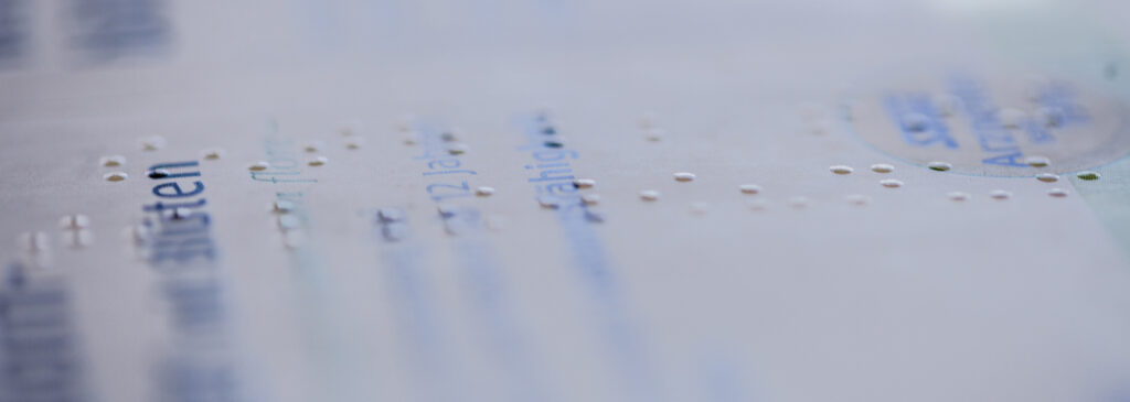 Blindenschrift Braille